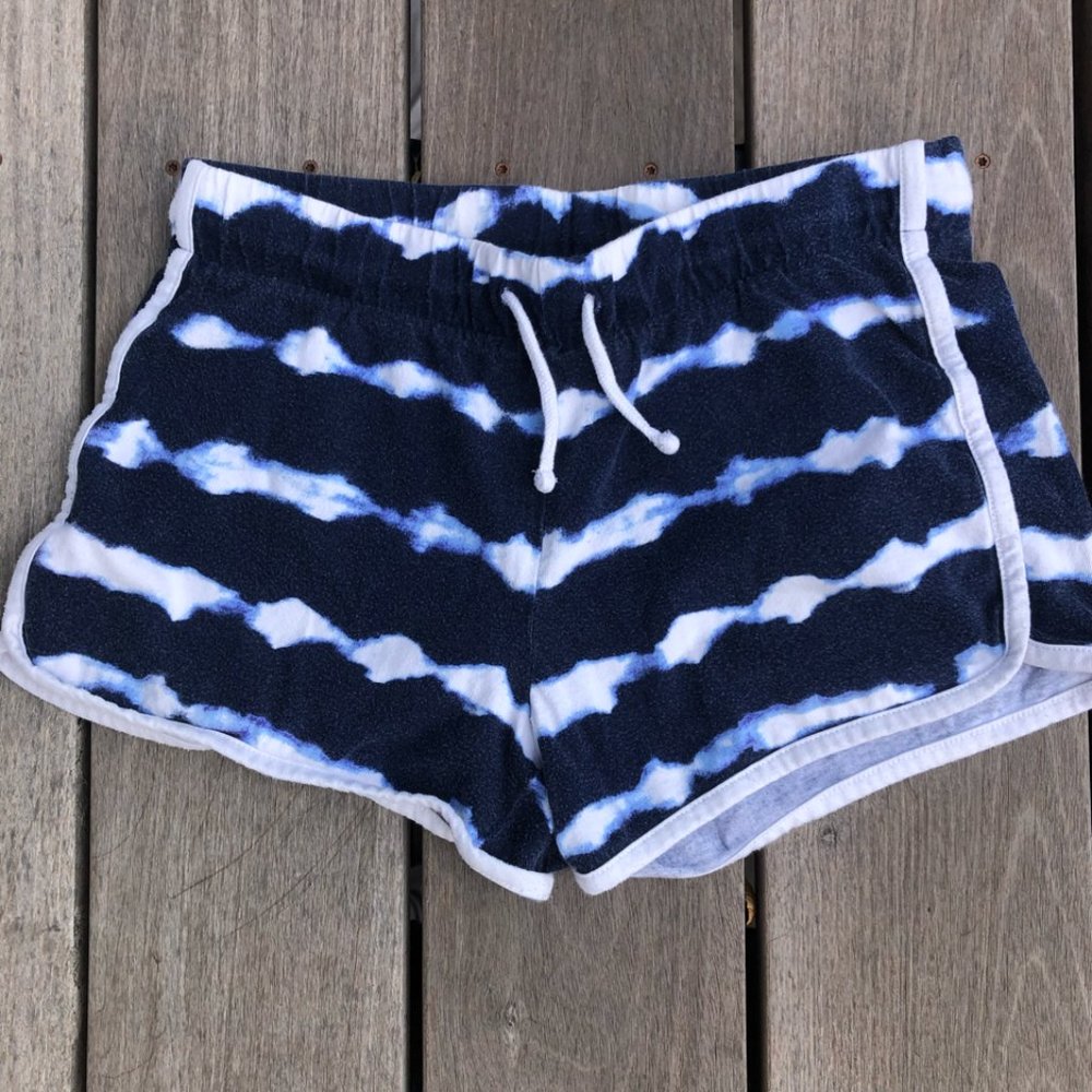 Old Navy Shorts - tie dye blue + white - kids 14 (XL)